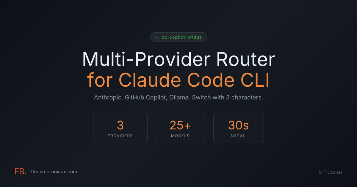 cc-copilot-bridge - Multi-Provider Router for Claude Code CLI